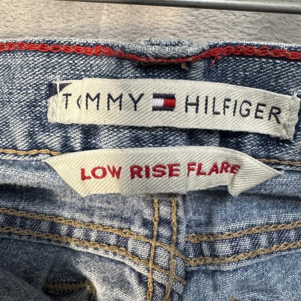 Vintage Tommy Hilfiger Jeans Womens 4 Blue Low Rise Flare Stretch Denim‎ 2000s